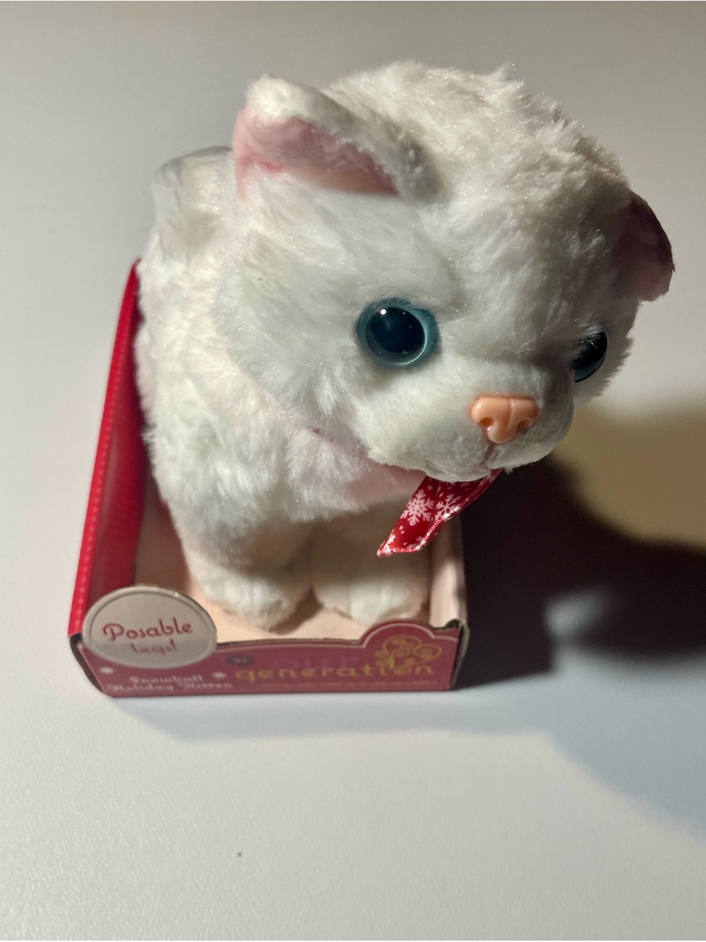 NWT Our Generation Snowball Holiday Pet Cat 6" Posable Plush Doll Toy Adorable